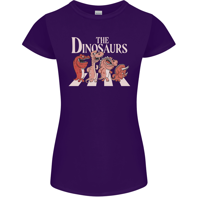 The Dinosaurs Funny T-Rex Music Parody Womens Petite Cut T-Shirt Purple