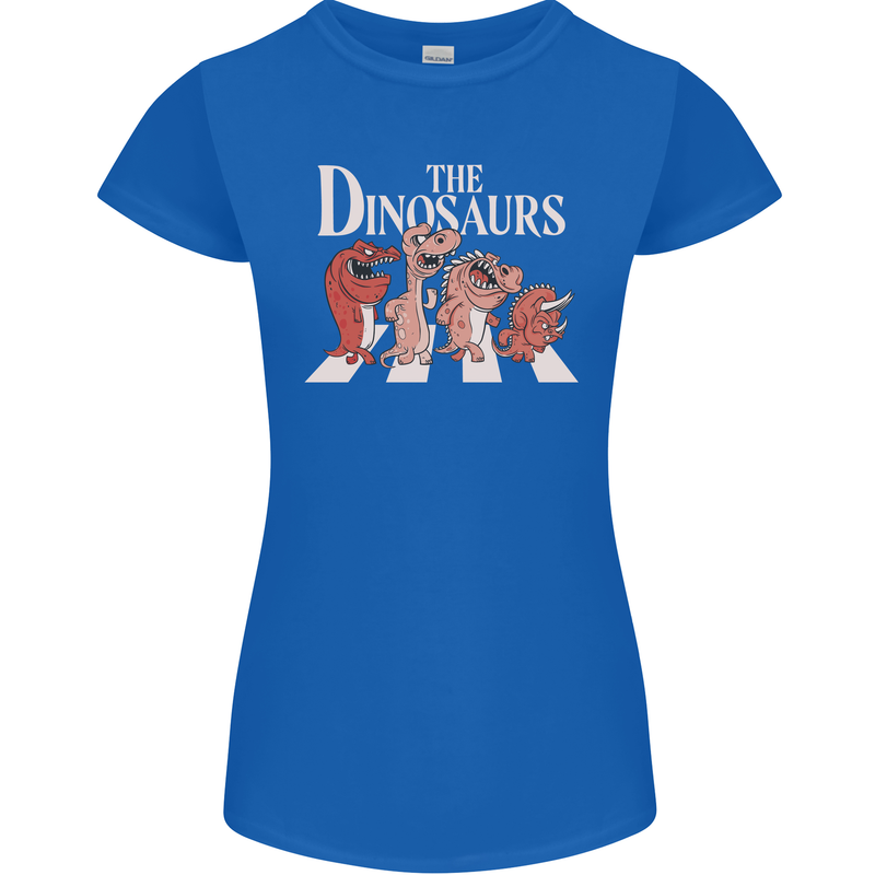 The Dinosaurs Funny T-Rex Music Parody Womens Petite Cut T-Shirt Royal Blue