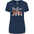 The Dinosaurs Funny T-Rex Music Parody Womens Wider Cut T-Shirt Navy Blue