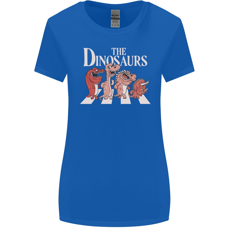 The Dinosaurs Funny T-Rex Music Parody Womens Wider Cut T-Shirt Royal Blue