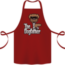 The Dog Father Funny Fathers Day Dad Daddy Cotton Apron 100% Organic Maroon