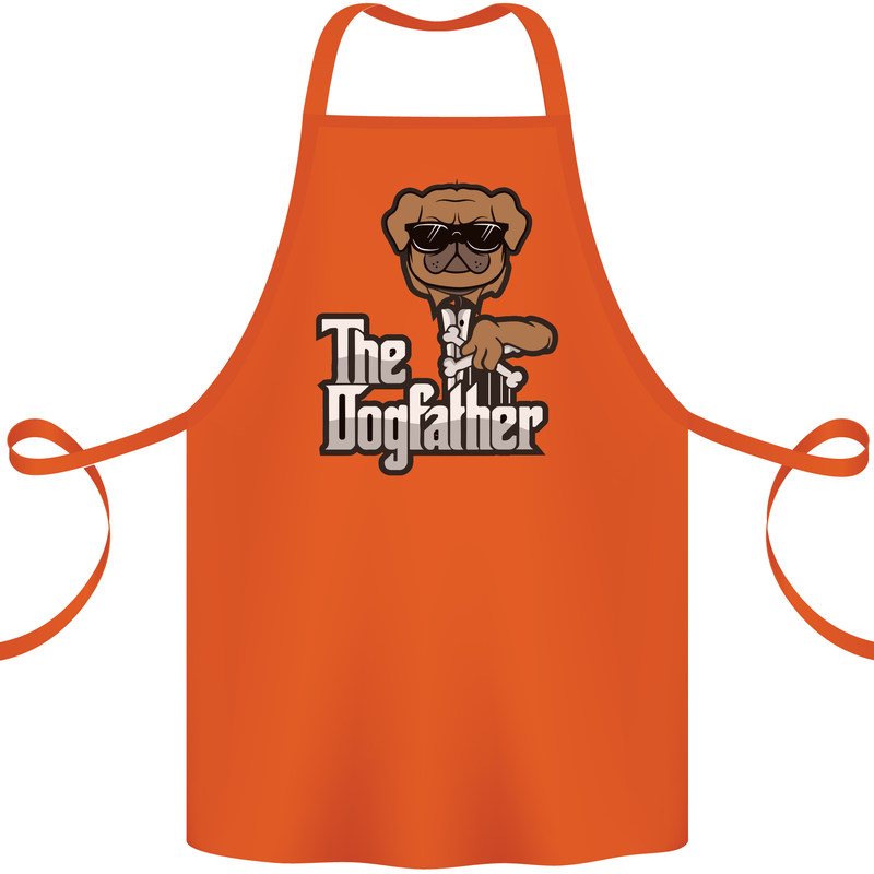 The Dog Father Funny Fathers Day Dad Daddy Cotton Apron 100% Organic Orange