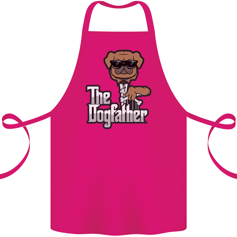 The Dog Father Funny Fathers Day Dad Daddy Cotton Apron 100% Organic Pink
