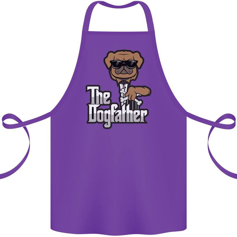 The Dog Father Funny Fathers Day Dad Daddy Cotton Apron 100% Organic Purple