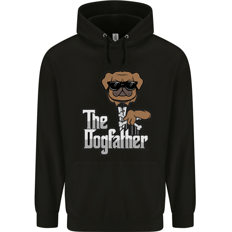 The Dog Father Funny Fathers Day Dad Daddy Mens 80% Cotton Hoodie Black