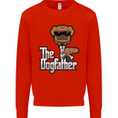 The Dog Father Funny Fathers Day Dad Daddy Mens Sweatshirt Jumper Bright Red