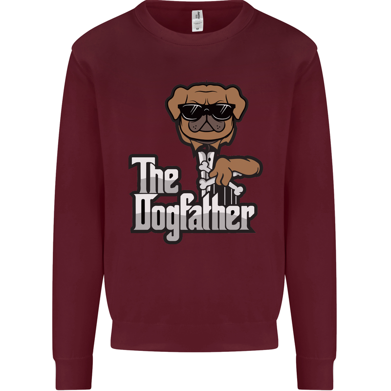 The Dog Father Funny Fathers Day Dad Daddy Mens Sweatshirt Jumper Maroon