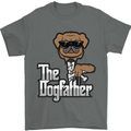 The Dog Father Funny Fathers Day Dad Daddy Mens T-Shirt Cotton Gildan Charcoal