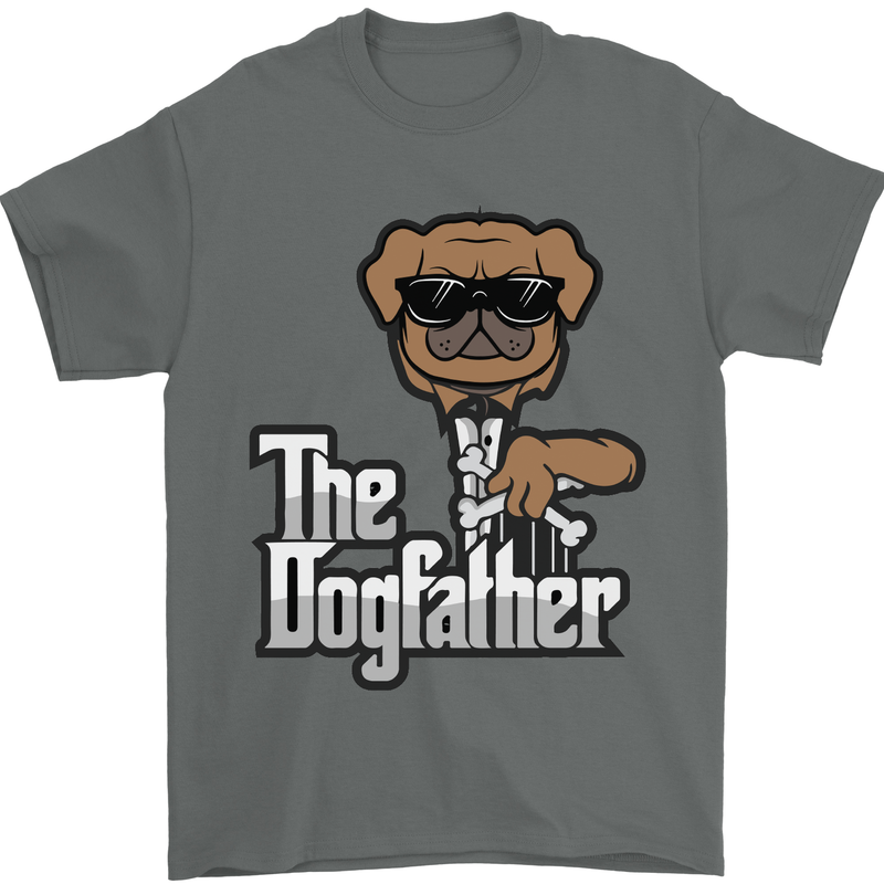 The Dog Father Funny Fathers Day Dad Daddy Mens T-Shirt Cotton Gildan Charcoal
