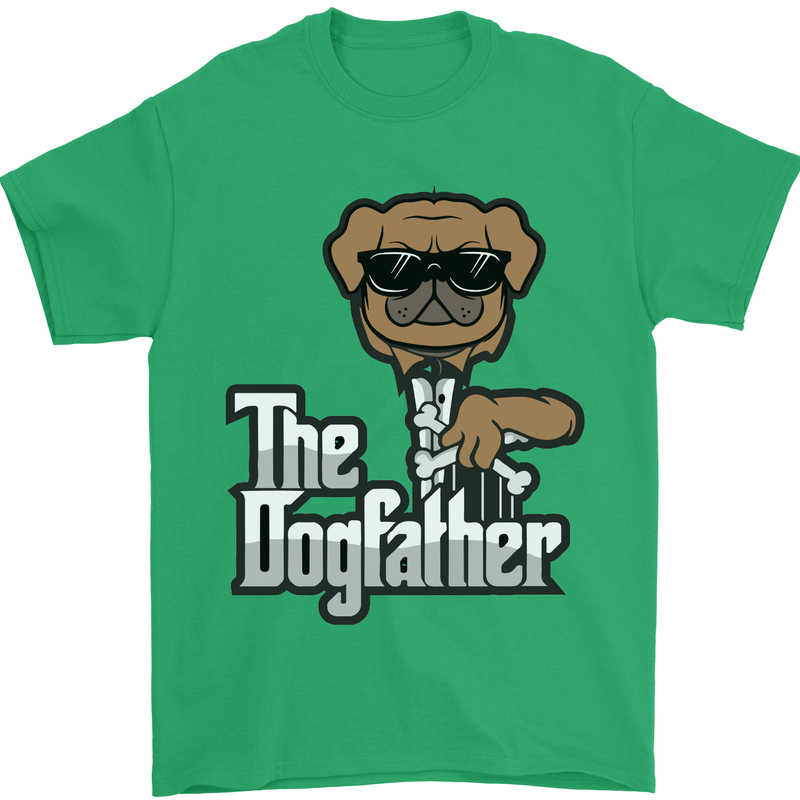 The Dog Father Funny Fathers Day Dad Daddy Mens T-Shirt Cotton Gildan Irish Green