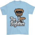 The Dog Father Funny Fathers Day Dad Daddy Mens T-Shirt Cotton Gildan Light Blue