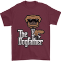 The Dog Father Funny Fathers Day Dad Daddy Mens T-Shirt Cotton Gildan Maroon