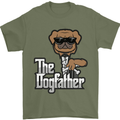 The Dog Father Funny Fathers Day Dad Daddy Mens T-Shirt Cotton Gildan Military Green