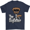 The Dog Father Funny Fathers Day Dad Daddy Mens T-Shirt Cotton Gildan Navy Blue