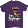 The Dog Father Funny Fathers Day Dad Daddy Mens T-Shirt Cotton Gildan Purple