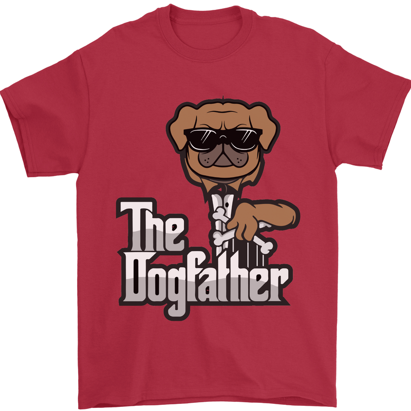 The Dog Father Funny Fathers Day Dad Daddy Mens T-Shirt Cotton Gildan Red