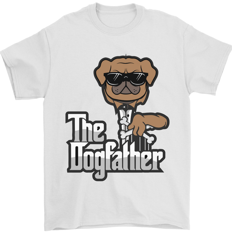 The Dog Father Funny Fathers Day Dad Daddy Mens T-Shirt Cotton Gildan White
