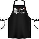 The Dopefather Funny Weed Drugs Cannabis Cotton Apron 100% Organic Black