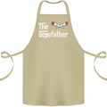 The Dopefather Funny Weed Drugs Cannabis Cotton Apron 100% Organic Khaki