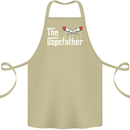 The Dopefather Funny Weed Drugs Cannabis Cotton Apron 100% Organic Khaki