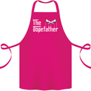 The Dopefather Funny Weed Drugs Cannabis Cotton Apron 100% Organic Pink