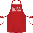 The Dopefather Funny Weed Drugs Cannabis Cotton Apron 100% Organic Red