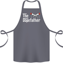 The Dopefather Funny Weed Drugs Cannabis Cotton Apron 100% Organic Steel