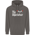 The Dopefather Funny Weed Drugs Cannabis Mens 80% Cotton Hoodie Charcoal
