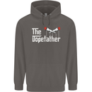 The Dopefather Funny Weed Drugs Cannabis Mens 80% Cotton Hoodie Charcoal