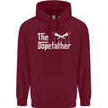 The Dopefather Funny Weed Drugs Cannabis Mens 80% Cotton Hoodie Maroon