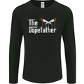 The Dopefather Funny Weed Drugs Cannabis Mens Long Sleeve T-Shirt Black