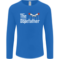 The Dopefather Funny Weed Drugs Cannabis Mens Long Sleeve T-Shirt Royal Blue