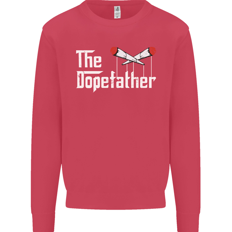 The Dopefather Funny Weed Drugs Cannabis Mens Sweatshirt Jumper Heliconia