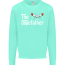 The Dopefather Funny Weed Drugs Cannabis Mens Sweatshirt Jumper Peppermint
