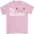 The Dopefather Funny Weed Drugs Cannabis Mens T-Shirt Cotton Gildan Light Pink