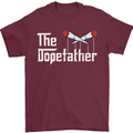 The Dopefather Funny Weed Drugs Cannabis Mens T-Shirt Cotton Gildan Maroon