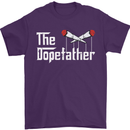 The Dopefather Funny Weed Drugs Cannabis Mens T-Shirt Cotton Gildan Purple