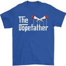 The Dopefather Funny Weed Drugs Cannabis Mens T-Shirt Cotton Gildan Royal Blue