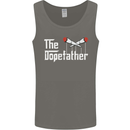 The Dopefather Funny Weed Drugs Cannabis Mens Vest Tank Top Charcoal