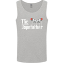 The Dopefather Funny Weed Drugs Cannabis Mens Vest Tank Top Sports Grey
