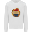 The Dutch Flag Fire Effect Holland Kids Sweatshirt Jumper White