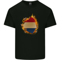 The Dutch Flag Fire Effect Holland Kids T-Shirt Childrens Black