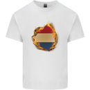 The Dutch Flag Fire Effect Holland Kids T-Shirt Childrens White