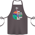 The Earth Without Art Is Just EH Artist Cotton Apron 100% Organic Dark Grey