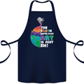 The Earth Without Art Is Just EH Artist Cotton Apron 100% Organic Navy Blue
