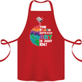 The Earth Without Art Is Just EH Artist Cotton Apron 100% Organic Red