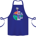 The Earth Without Art Is Just EH Artist Cotton Apron 100% Organic Royal Blue