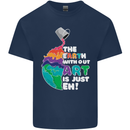 The Earth Without Art Is Just EH Artist Mens Cotton T-Shirt Tee Top Navy Blue