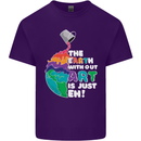 The Earth Without Art Is Just EH Artist Mens Cotton T-Shirt Tee Top Purple