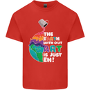 The Earth Without Art Is Just EH Artist Mens Cotton T-Shirt Tee Top Red